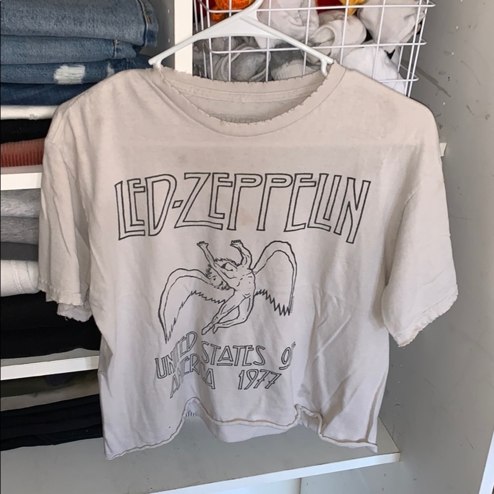 Brandy Melville Led Zeppelin Cropped Tee